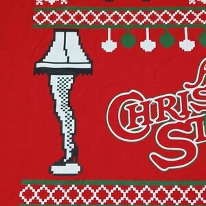 2XL Adult A Christmas Story Leg Lamp Broken Glasses Red T-Shirt Short Sleeve